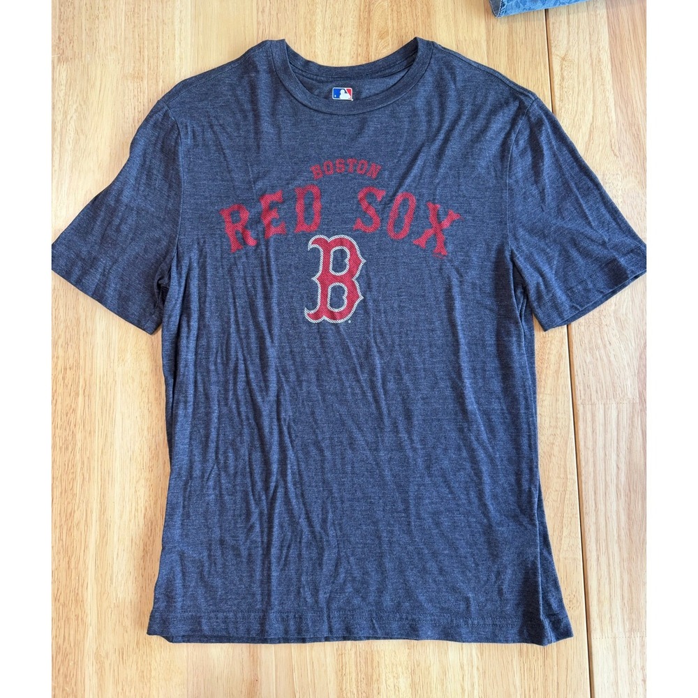 MLB Boston Red Sox Graphic T-Shirt Mens Small Blue Heathered Short Sleeve Tee